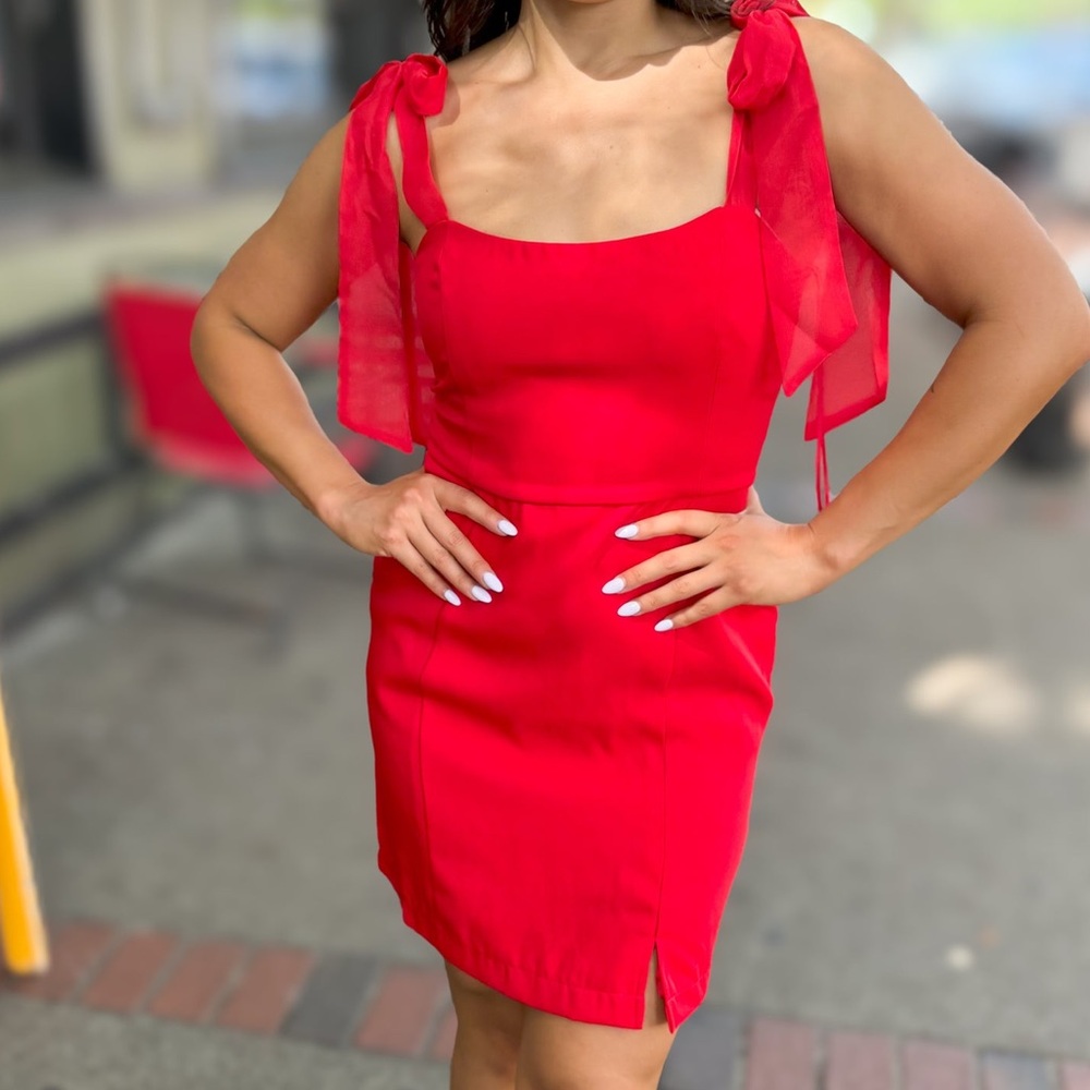 NEW Adelyn Rae Gia Ribbon Strap Midi Dress - Black